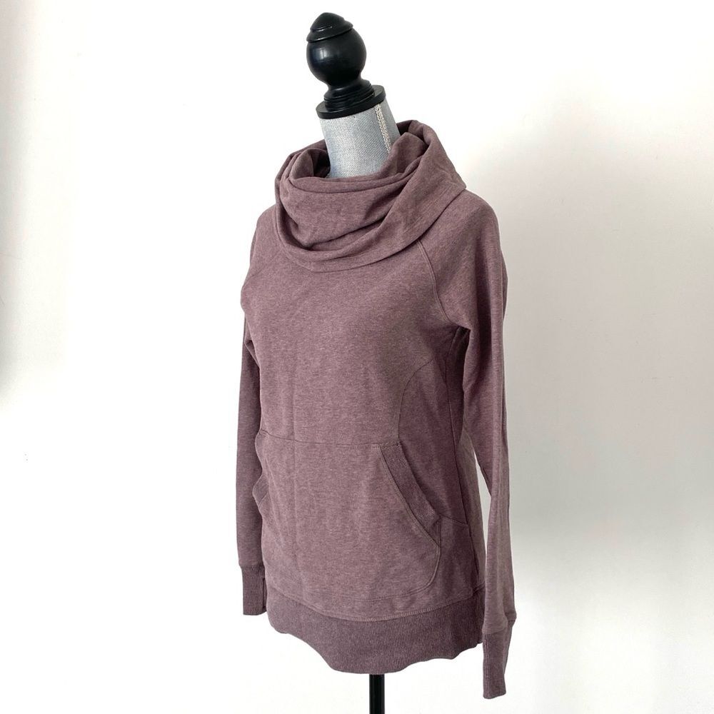 L.L. Bean Women’s Cozy Pullover Sz M Cowl Neck Dusty Pink Layering Casual